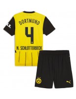 Borussia Dortmund Nico Schlotterbeck #4 Hjemmedraktsett Barn 2024-25 Korte ermer (+ bukser)